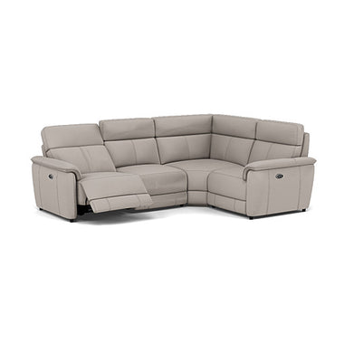 Orkney Small Corner Recliner Sofa - Combination 7 2.5 Corner 1.25 Power Fabric - Left Hand Facing - Power Recliner with USB Corner Sofas Sterling Home 1 BFAMAD-02 SILVER GREY