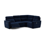 Orkney Small Corner Recliner Sofa - Combination 8 2.5 Corner 1.25 Power Fabric - Right Hand Facing - Power Recliner with USB Sterling Home 13 FAB-MEG-28 NAVY
