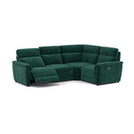 Orkney Small Corner Recliner Sofa - Combination 8 2.5 Corner 1.25 Power Fabric - Right Hand Facing - Power Recliner with USB Sterling Home 15 FAB-MEG-37 EMERALD GREEN
