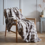 Oslo Faux Fur Grey Throw - Oslo Faux Fur Grey Throw 150X200CM Sterling Home 1