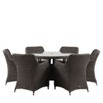 Ascot 6 Seater Round Dining Set Dining Sets Sterling Home 1