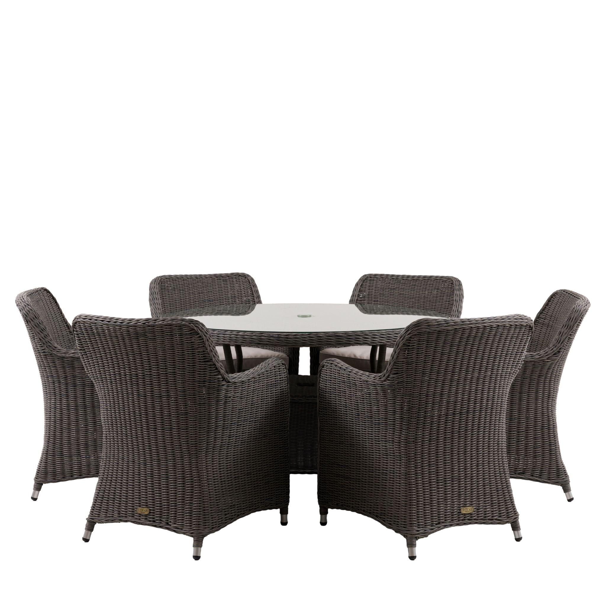 Ascot 6 Seater Round Dining Set Dining Sets Sterling Home 1