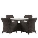 Ascot 4 Seater Round Dining Set Dining Sets Sterling Home 2