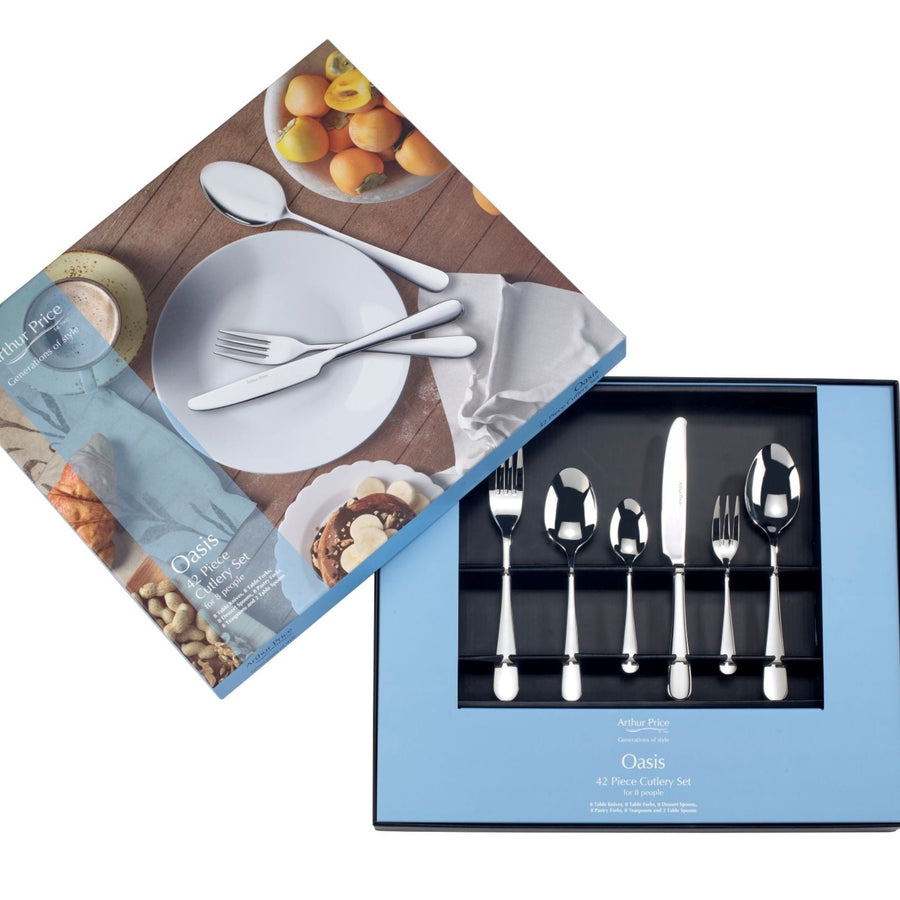 Arthur Price Oasis 42-Piece 8 Person Box Set Sterling Home 1