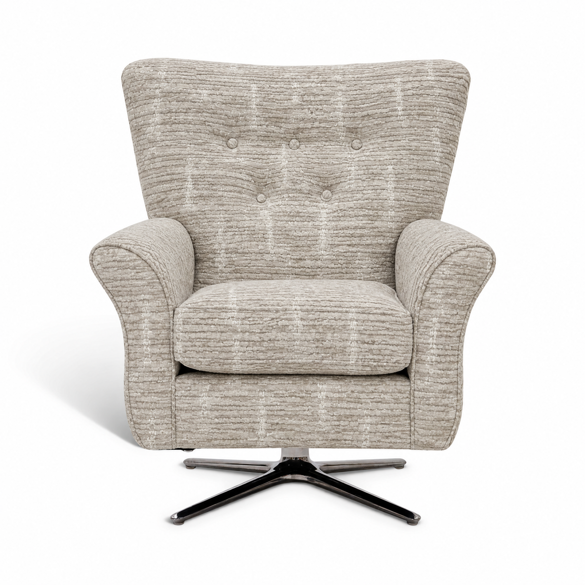 Hebden Swivel Armchair - Swivel Chair Grade A Armchairs Sterling Home 1 2698 : Oyster Cairo Chenille Plain