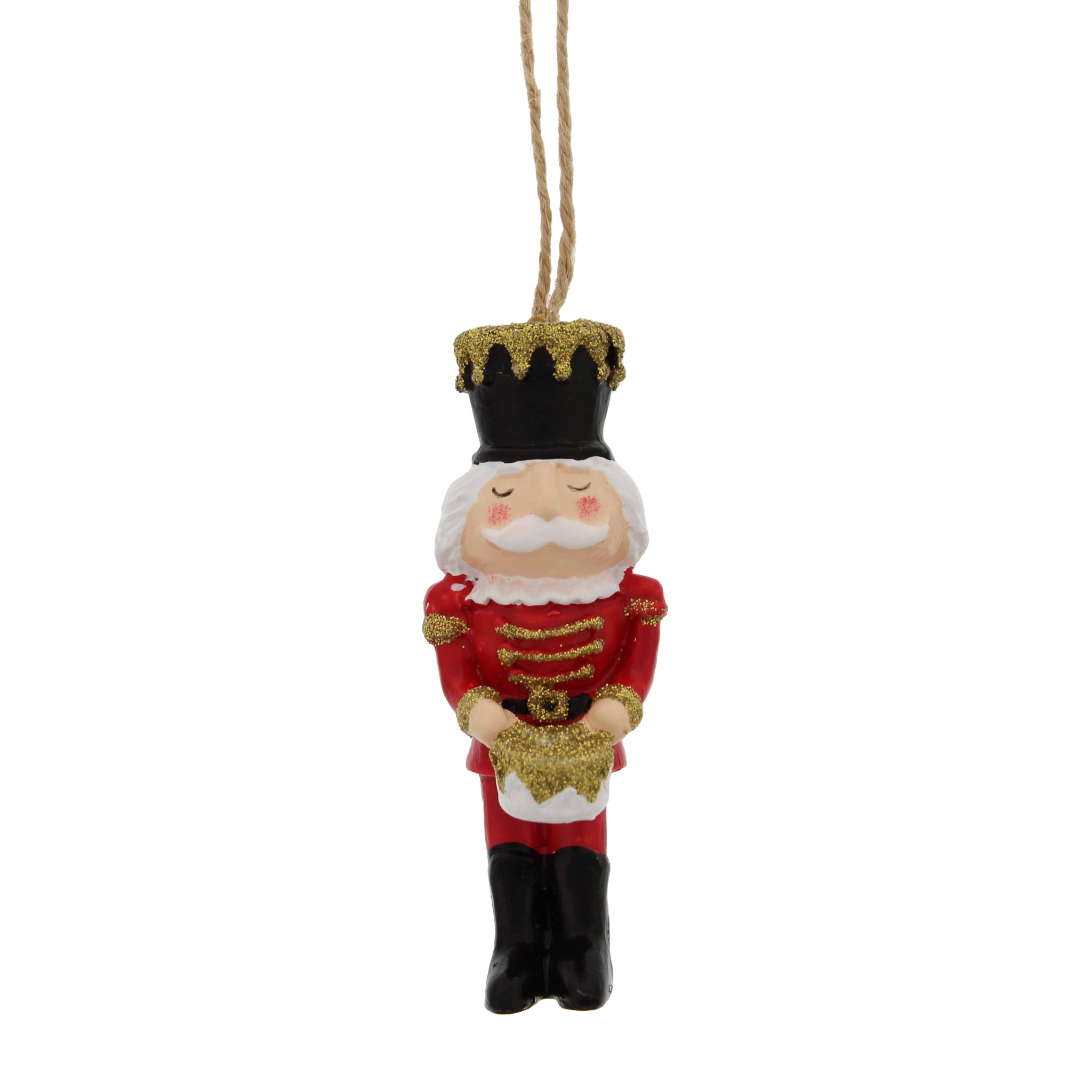 Nutcracker Red Hanging Tree Decoration - C Hanging Polyresin Red Nutcracker 9CM Sterling Home 1