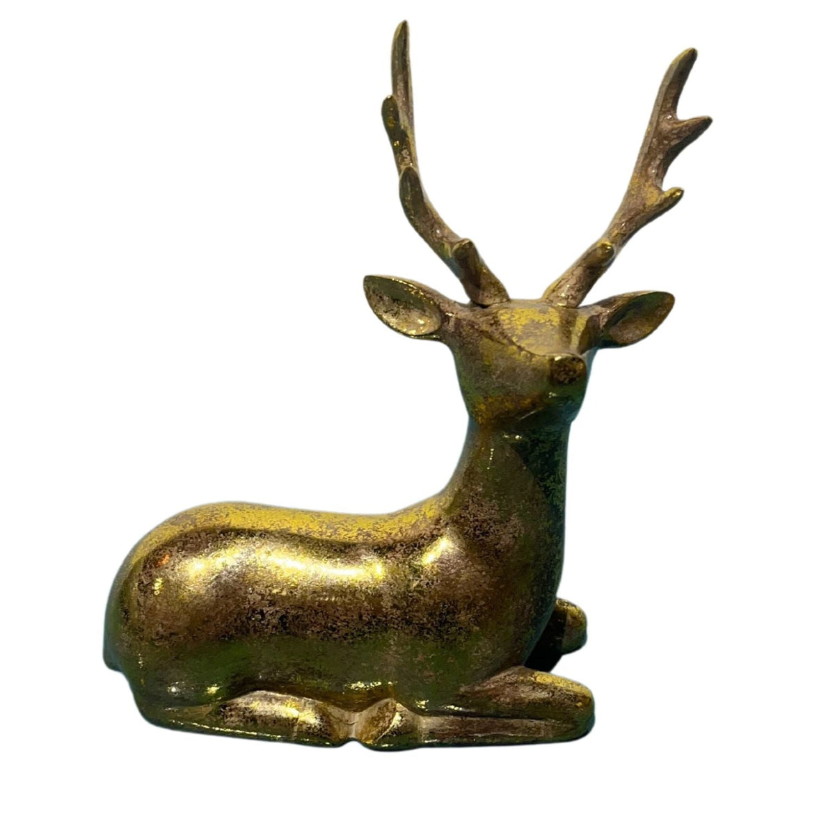 Antique Gold Resin Deer Looking Left 15CM - Antique Gold Resin Deer Looking Left 15CM Sterling Home 1