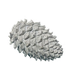 White Glitter Resin Pine Cone 21CM - White Glitter Resin Pine Cone 21CM Sterling Home 1