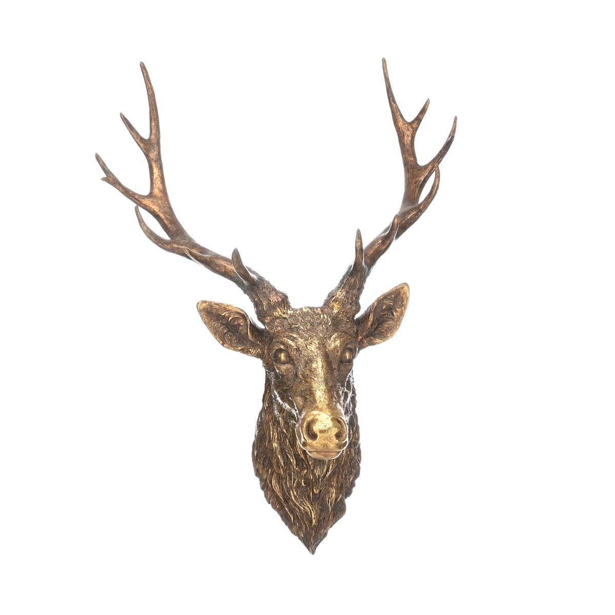Antique Gold Reindeer Head - Antique Gold Reindeer Head 77CM Sterling Home 1