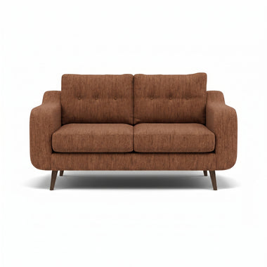 Phoebe 2 Seater Sofa - Small Sofa Standard Back Grade A Sterling Home 3 Capital Burnt Orange American Walnut