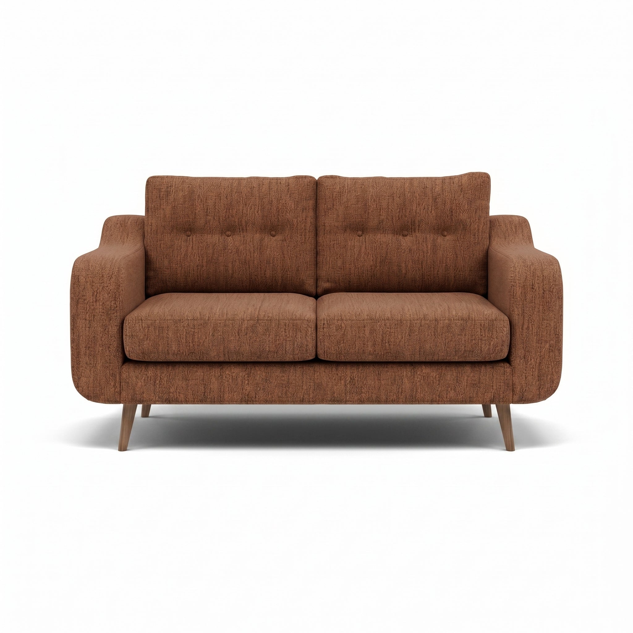Phoebe 2 Seater Sofa - Small Sofa Standard Back Grade A Sterling Home 13 Capital Burnt Orange Weathered Oak