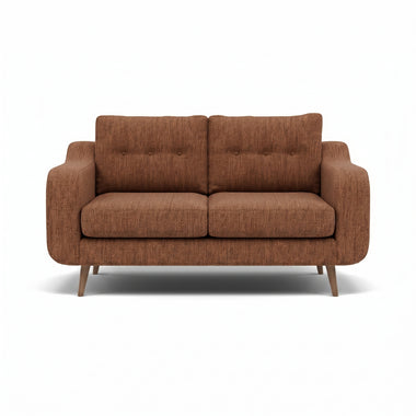 Phoebe 2 Seater Sofa - Small Sofa Standard Back Grade A Sterling Home 13 Capital Burnt Orange Weathered Oak