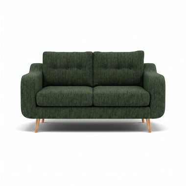Phoebe 2 Seater Sofa - Small Sofa Standard Back Grade A Sterling Home 14 Capital Dark Green Natural