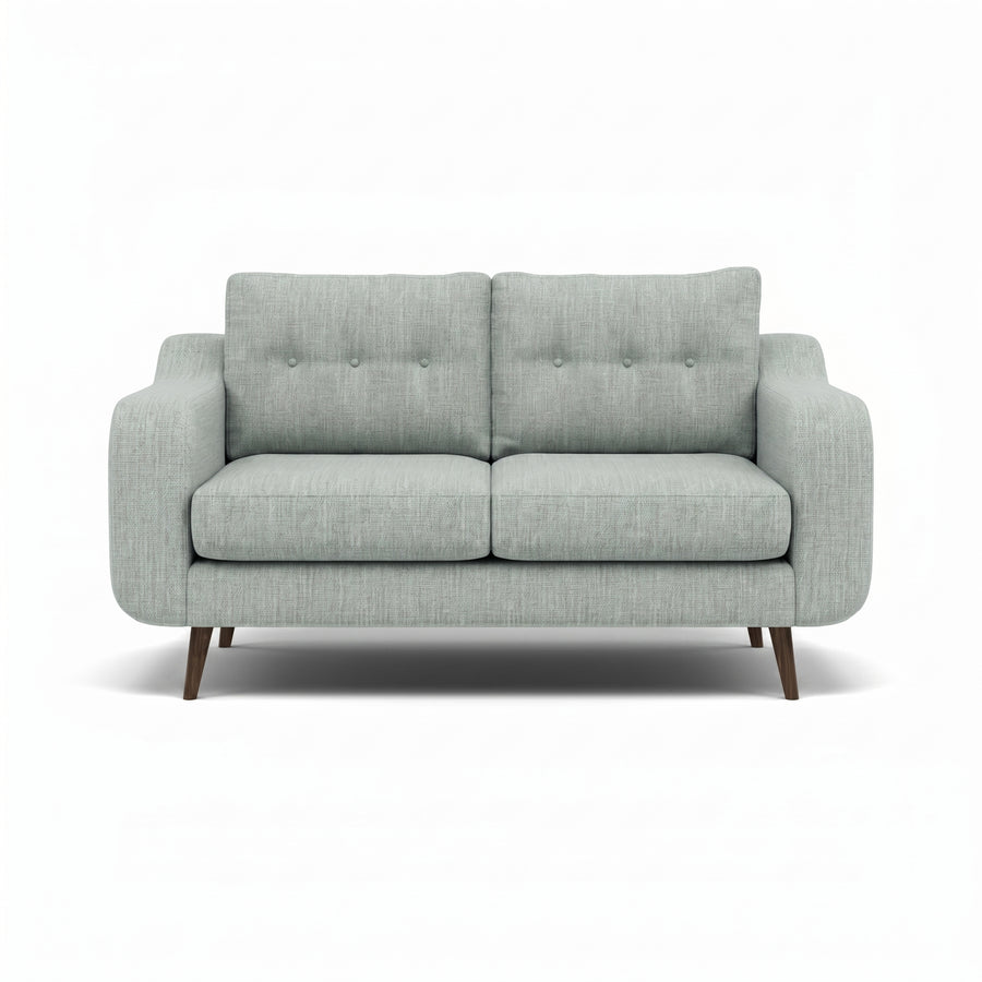 Phoebe 2 Seater Sofa - Small Sofa Standard Back Grade A Sterling Home 2 Capital Ecru American Walnut