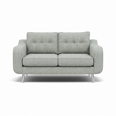 Phoebe 2 Seater Sofa - Small Sofa Standard Back Grade A Sterling Home 17 Capital Ecru Chrome
