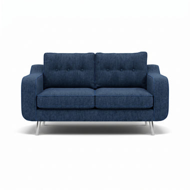 Phoebe 2 Seater Sofa - Small Sofa Standard Back Grade A Sterling Home 20 Capital Indigo Chrome