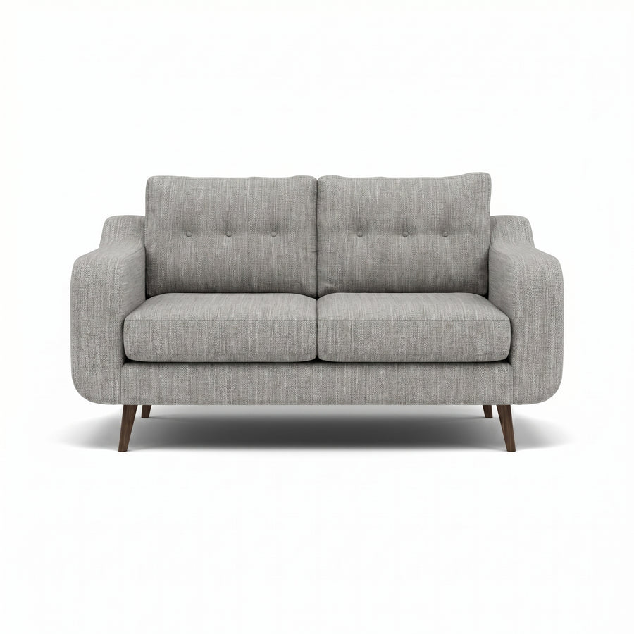 Phoebe 2 Seater Sofa - Small Sofa Standard Back Grade A Sterling Home 1 Capital Light Grey American Walnut