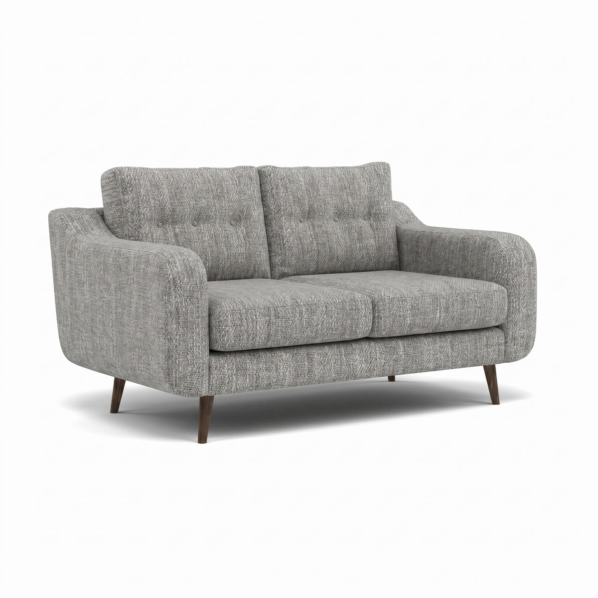 Phoebe 2 Seater Sofa - Small Sofa Standard Back Grade A — Capital Light Grey / American Walnut, gallery image 1