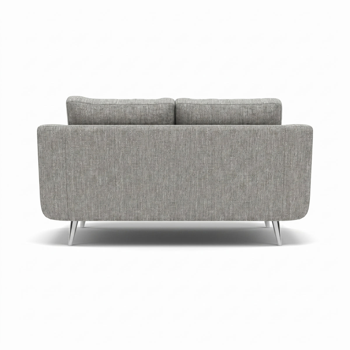 Phoebe 2 Seater Sofa - Small Sofa Standard Back Grade A — Capital Light Grey / Chrome, gallery image 2