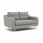 Phoebe 2 Seater Sofa - Small Sofa Standard Back Grade A — Capital Light Grey / Chrome, gallery image 1