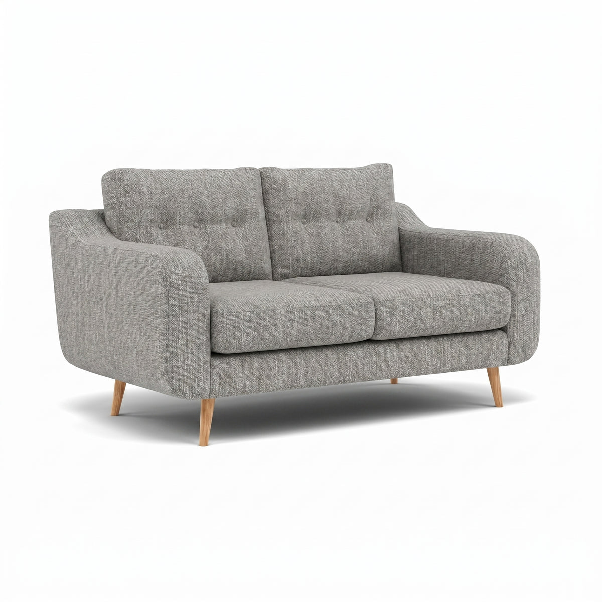 Phoebe 2 Seater Sofa - Small Sofa Standard Back Grade A — Capital Light Grey / Natural, gallery image 1