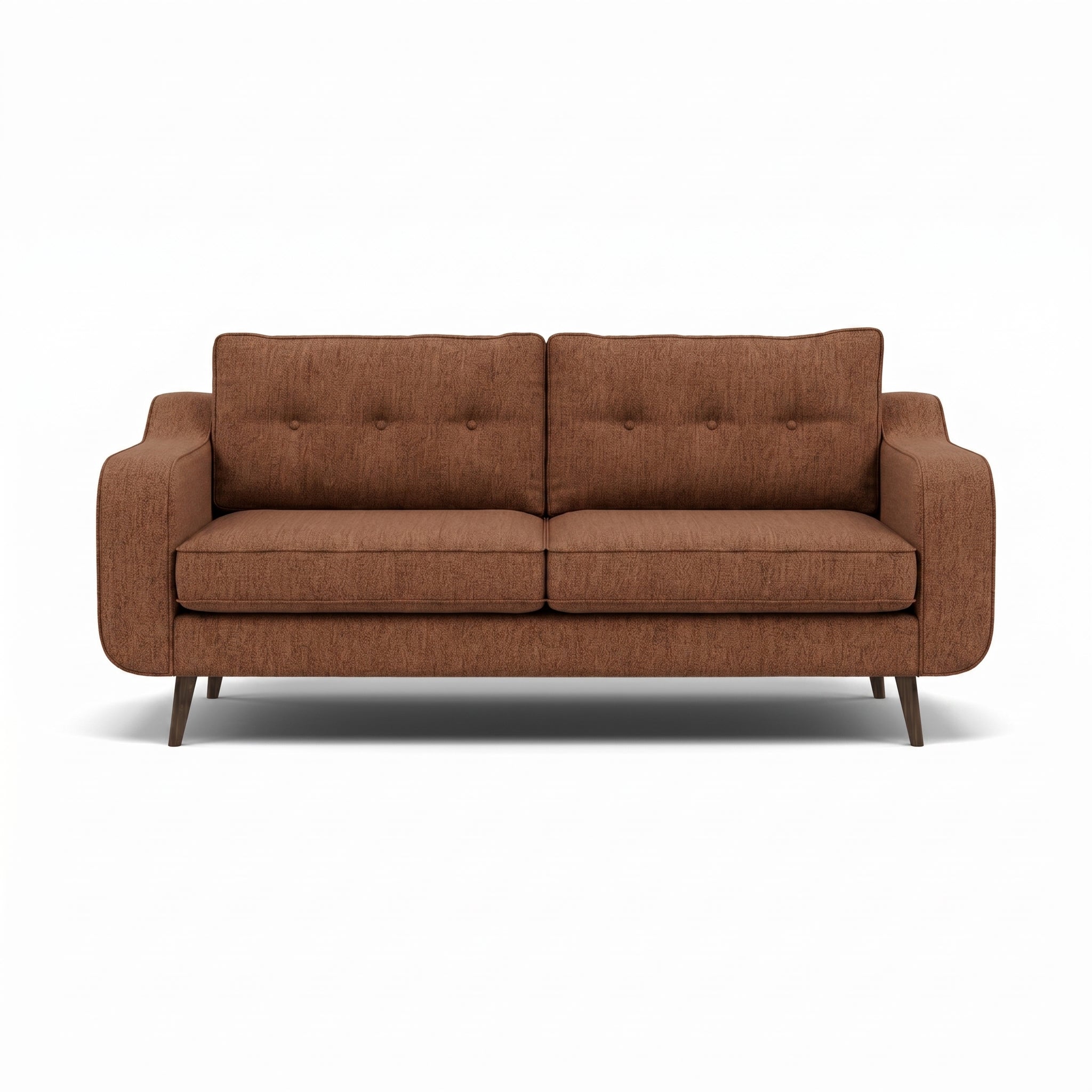 Phoebe 3 Seater Sofa - Large Sofa Standard Back Grade A Sterling Home 6 Capital Burnt Orange American Walnut