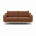 Phoebe 3 Seater Sofa - Large Sofa Standard Back Grade A Sterling Home 21 Capital Burnt Orange Chrome