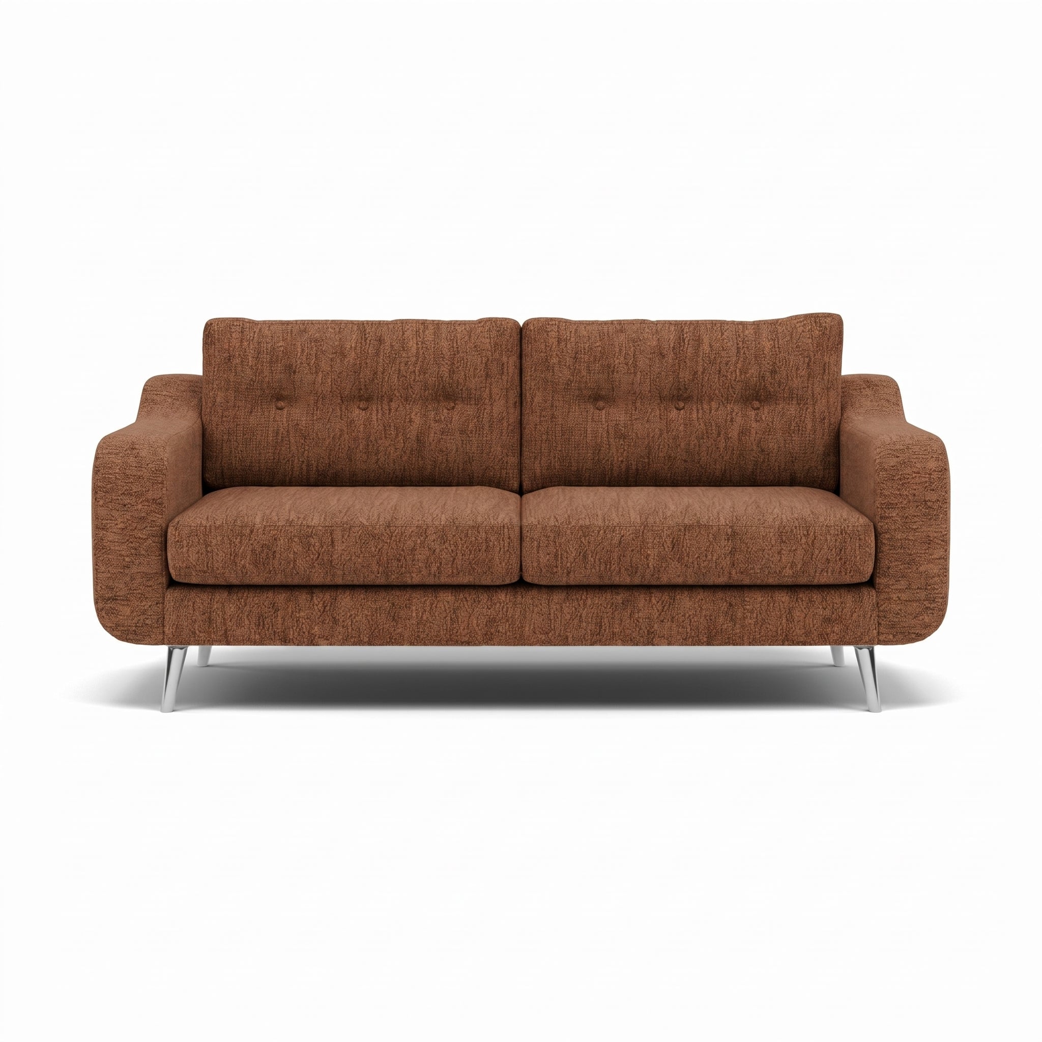 Phoebe 3 Seater Sofa - Large Sofa Standard Back Grade A Sterling Home 21 Capital Burnt Orange Chrome