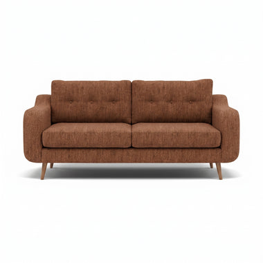 Phoebe 3 Seater Sofa - Large Sofa Standard Back Grade A Sterling Home 16 Capital Burnt Orange Natural