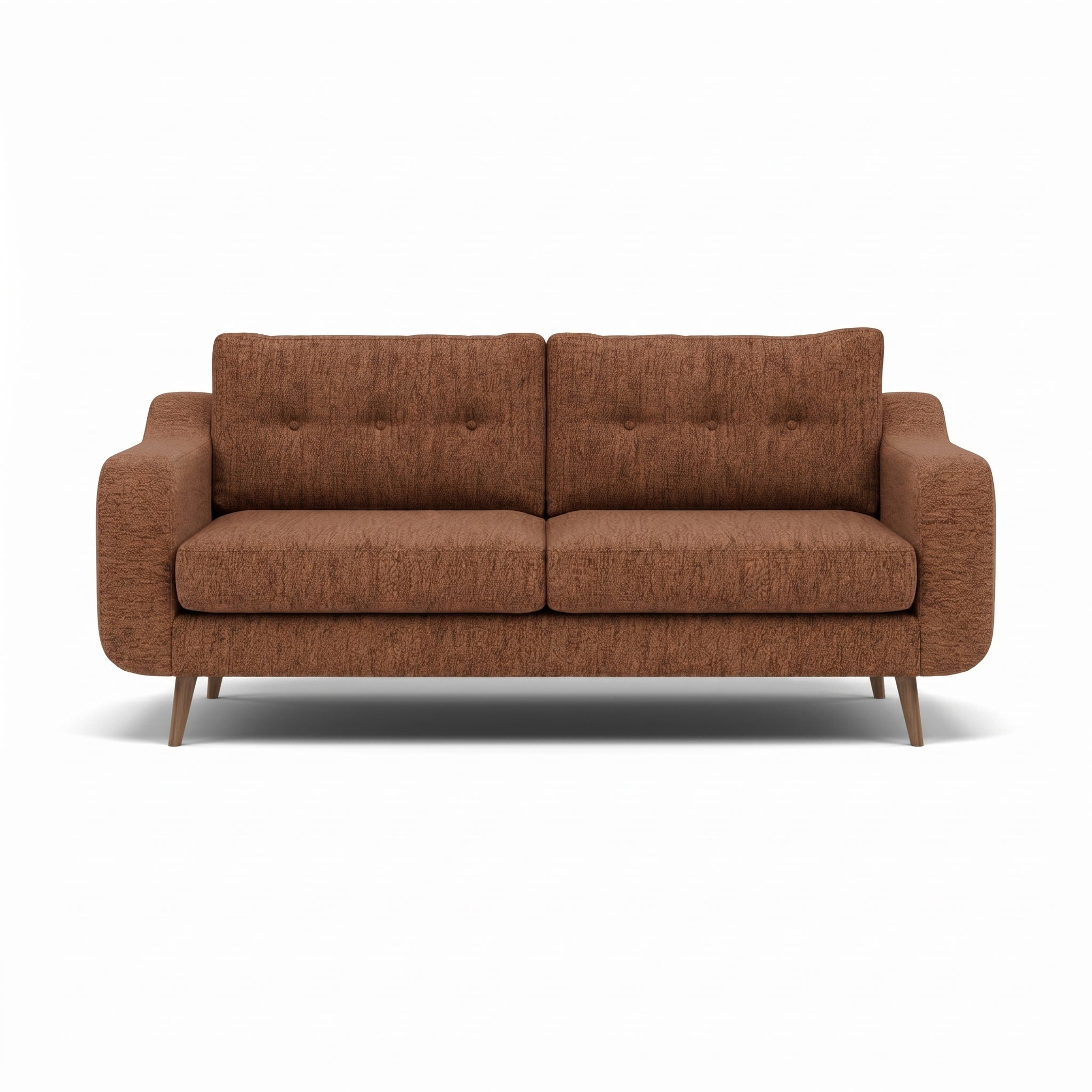 Phoebe 3 Seater Sofa - Large Sofa Standard Back Grade A Sterling Home 11 Capital Burnt Orange Weathered Oak