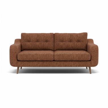 Phoebe 3 Seater Sofa - Large Sofa Standard Back Grade A Sterling Home 11 Capital Burnt Orange Weathered Oak