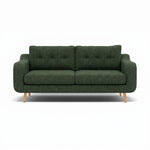 Phoebe 3 Seater Sofa - Large Sofa Standard Back Grade A Sterling Home 17 Capital Dark Green Natural