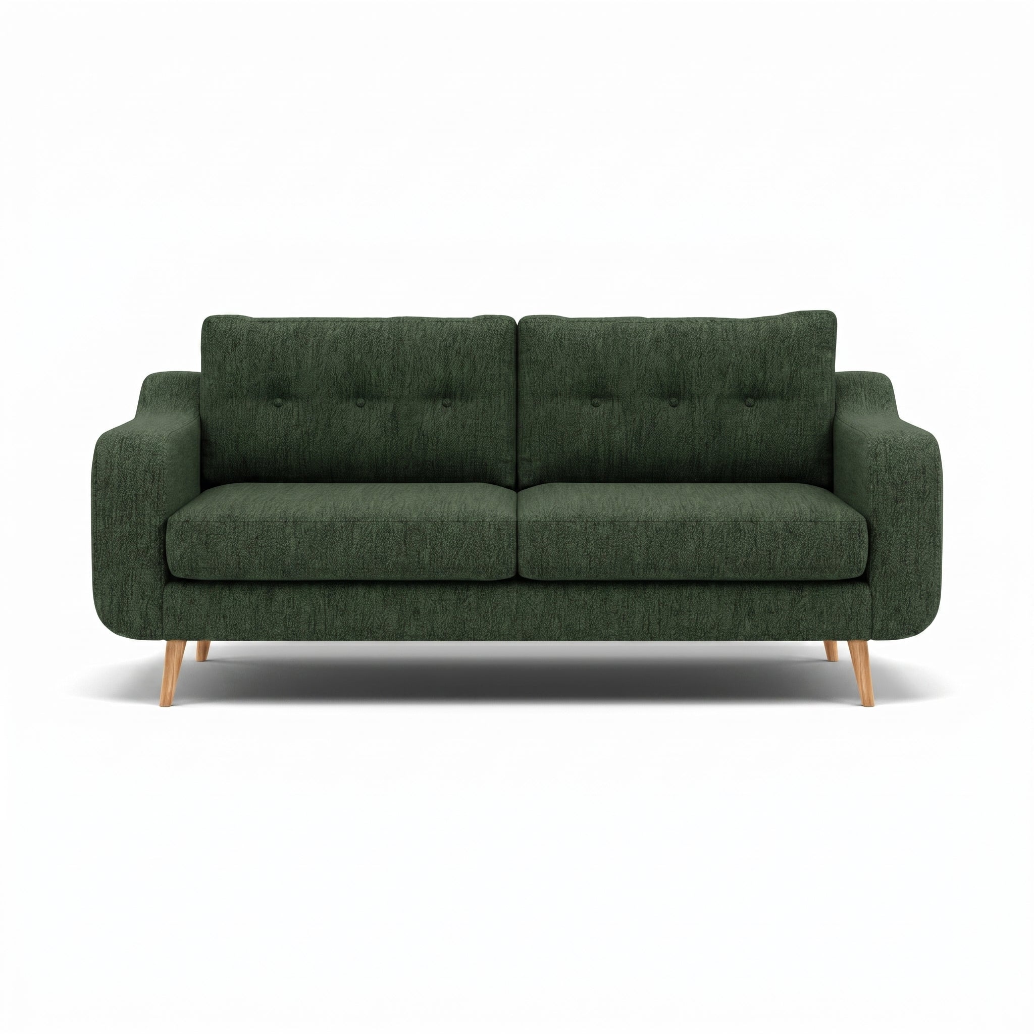 Phoebe 3 Seater Sofa - Large Sofa Standard Back Grade A Sterling Home 17 Capital Dark Green Natural