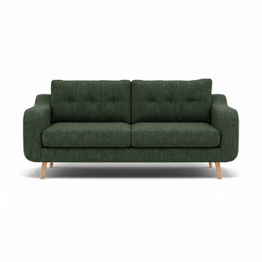 Phoebe 3 Seater Sofa - Large Sofa Standard Back Grade A Sterling Home 17 Capital Dark Green Natural