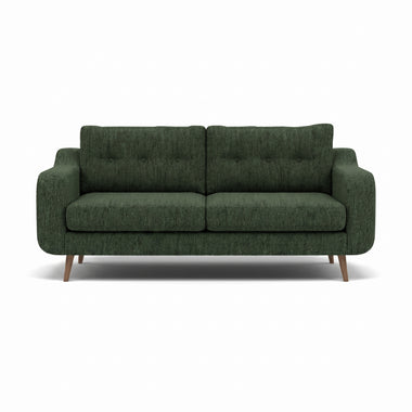 Phoebe 3 Seater Sofa - Large Sofa Standard Back Grade A Sterling Home 12 Capital Dark Green Weathered Oak