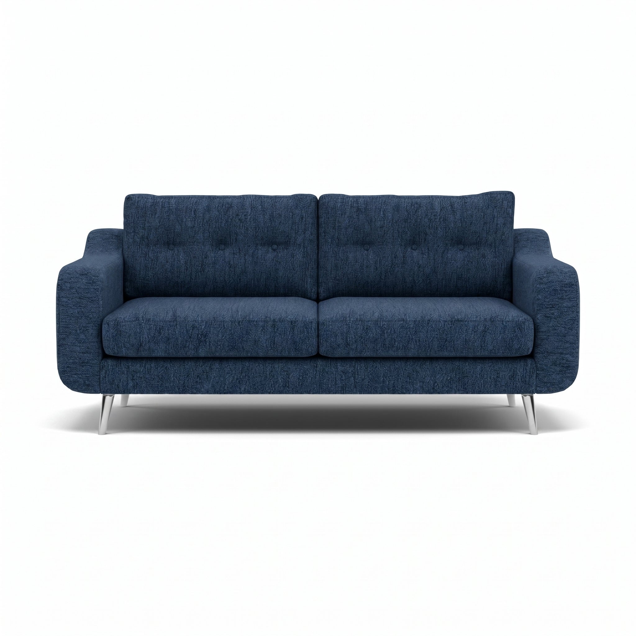 Phoebe 3 Seater Sofa - Large Sofa Standard Back Grade A Sterling Home 23 Capital Indigo Chrome