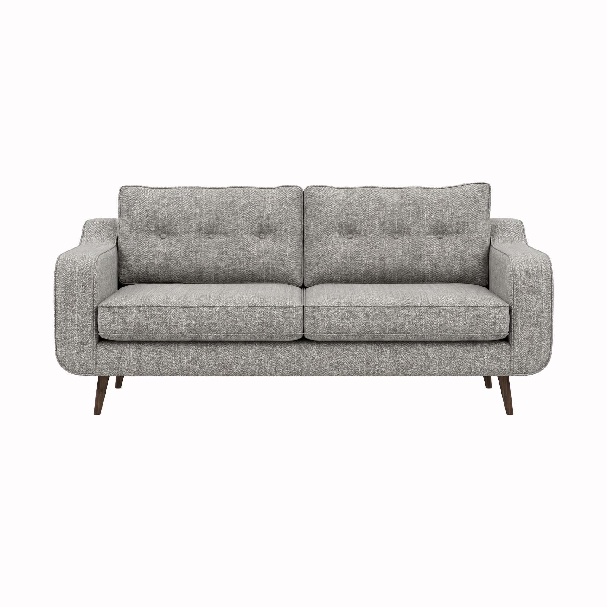Phoebe 3 Seater Sofa - Large Sofa Standard Back Grade A Sterling Home 1 Capital Light Grey American Walnut