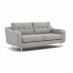 Phoebe 3 Seater Sofa - Large Sofa Standard Back Grade A — Capital Light Grey / Chrome, gallery image 1