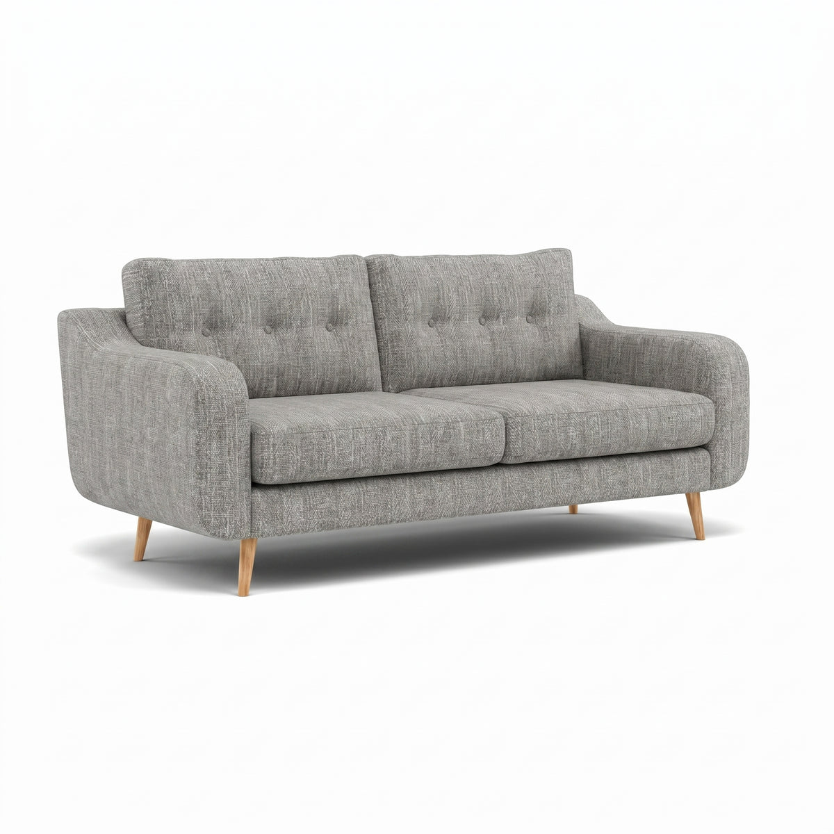 Phoebe 3 Seater Sofa - Large Sofa Standard Back Grade A — Capital Light Grey / Natural, gallery image 1