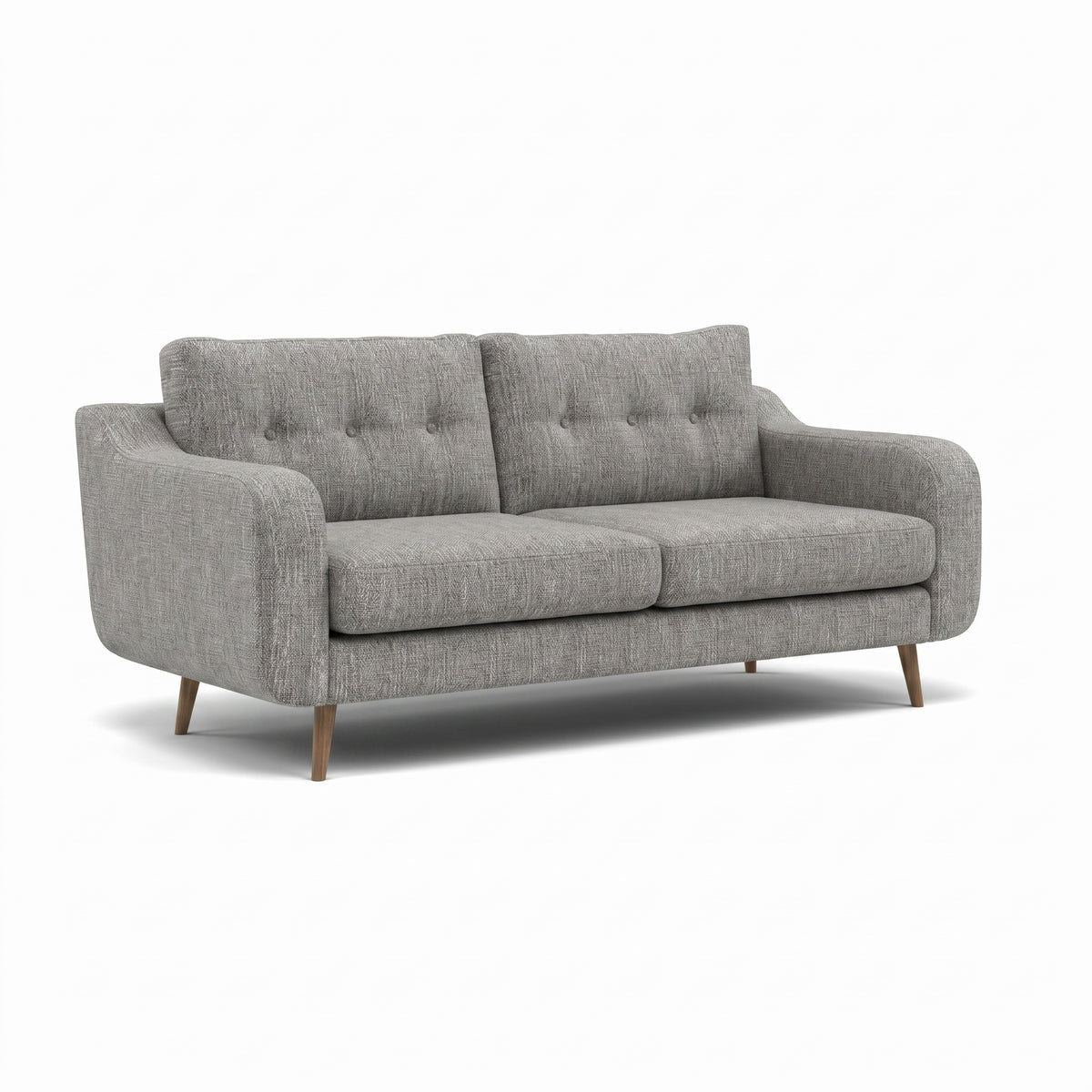 Phoebe 3 Seater Sofa - Large Sofa Standard Back Grade A — Capital Light Grey / Weathered Oak, gallery image 1