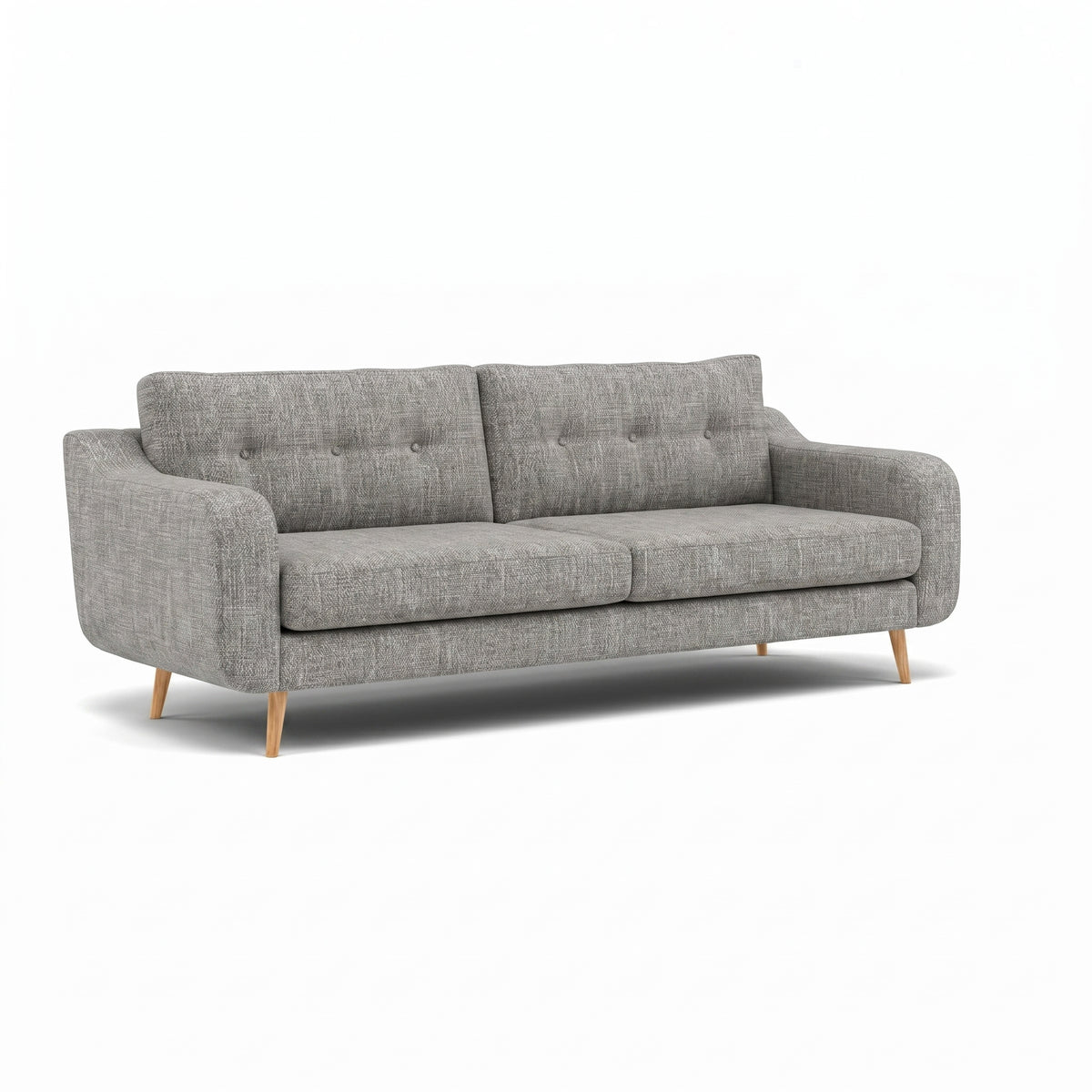 Phoebe 4 Seater Sofa - Extra Large Sofa Standard Back Grade A — Capital Light Grey / Natural, gallery image 1