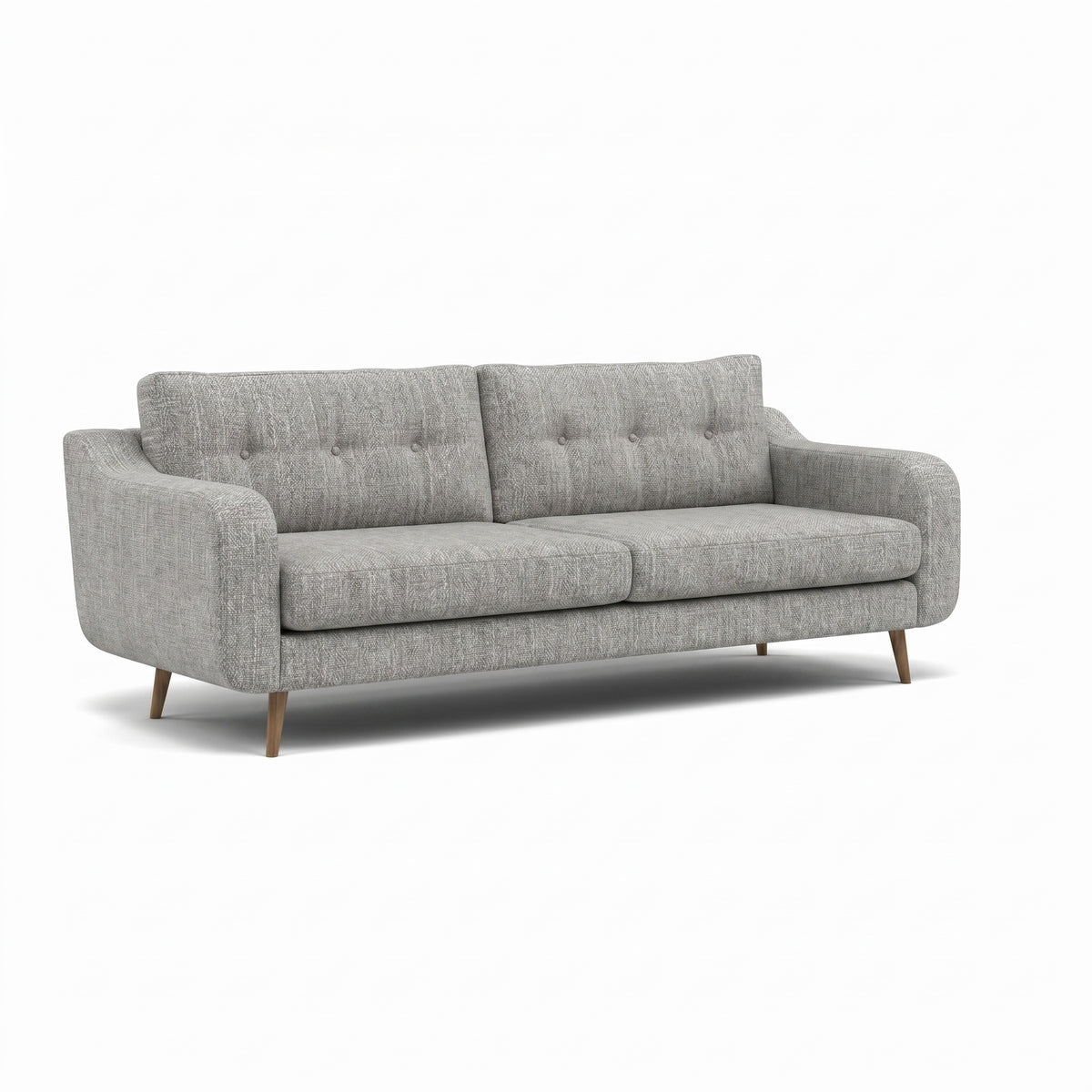 Phoebe 4 Seater Sofa - Extra Large Sofa Standard Back Grade A — Capital Light Grey / Weathered Oak, gallery image 1