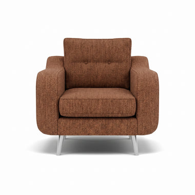 Phoebe Armchair - Chair Grade A Sterling Home 19 Capital Burnt Orange Chrome