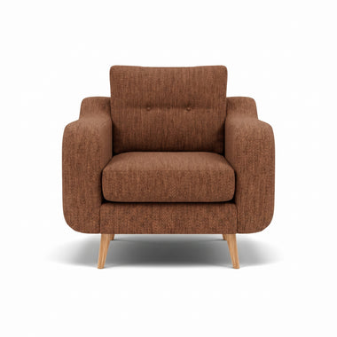 Phoebe Armchair - Chair Grade A Sterling Home 14 Capital Burnt Orange Natural