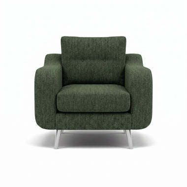 Phoebe Armchair - Chair Grade A Sterling Home 20 Capital Dark Green Chrome