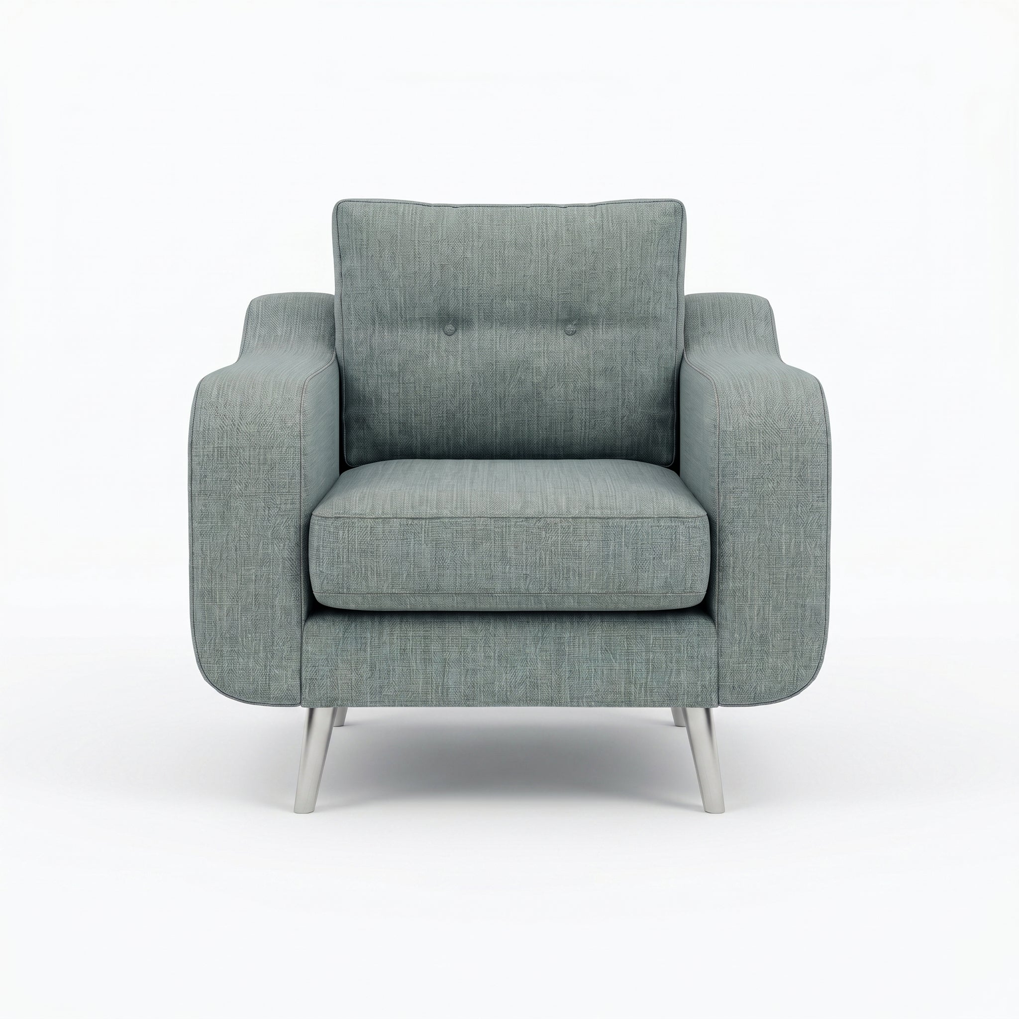 Phoebe Armchair - Chair Grade A Sterling Home 18 Capital Ecru Chrome