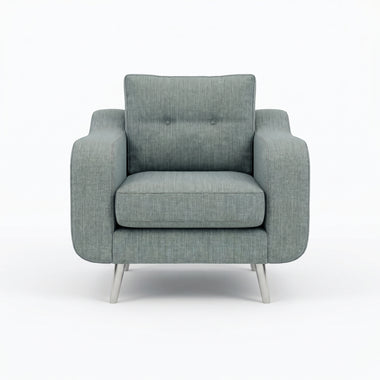 Phoebe Armchair - Chair Grade A Sterling Home 18 Capital Ecru Chrome