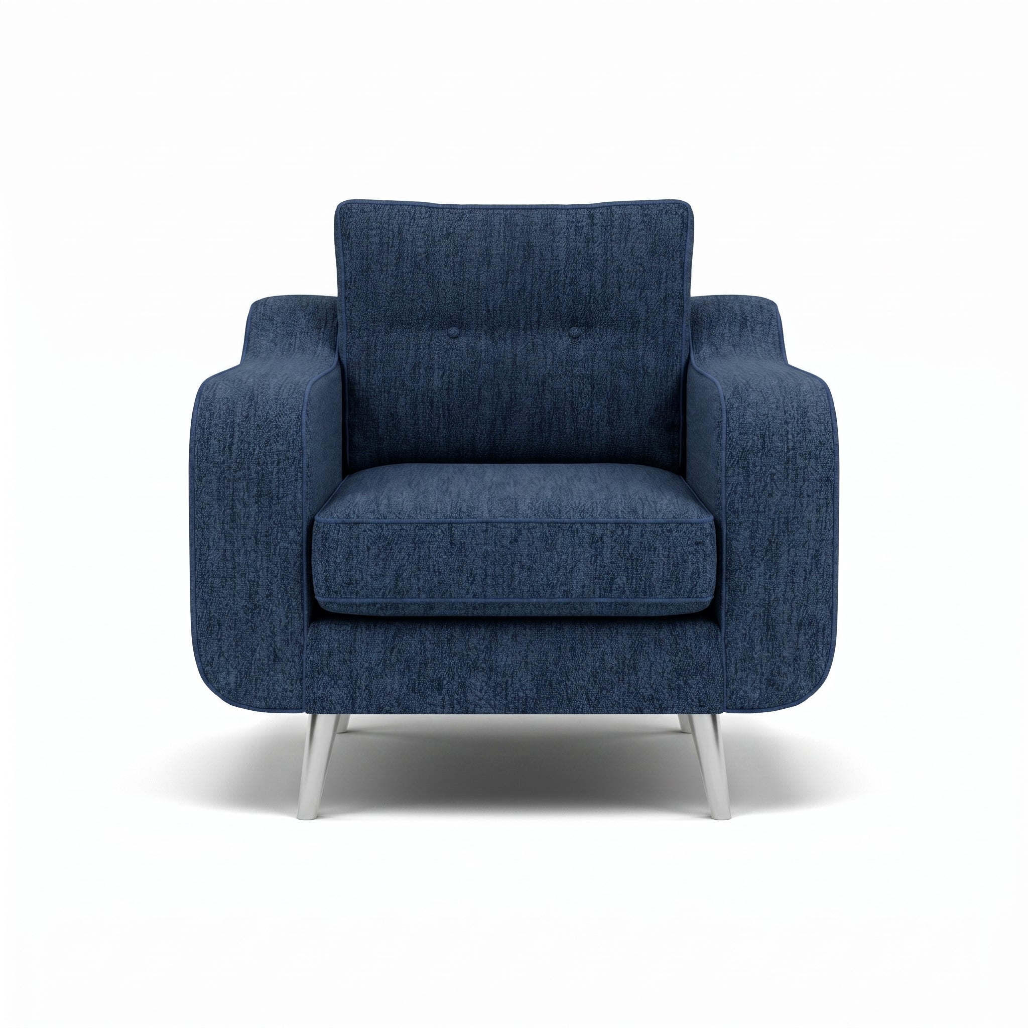 Phoebe Armchair - Chair Grade A Sterling Home 21 Capital Indigo Chrome