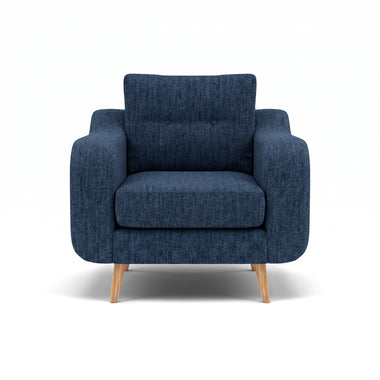 Phoebe Armchair - Chair Grade A Sterling Home 16 Capital Indigo Natural