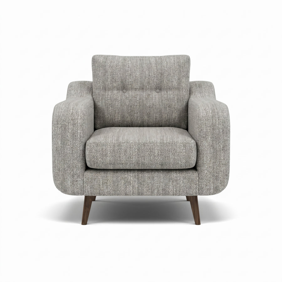 Phoebe Armchair - Chair Grade A Sterling Home 1 Capital Light Grey American Walnut